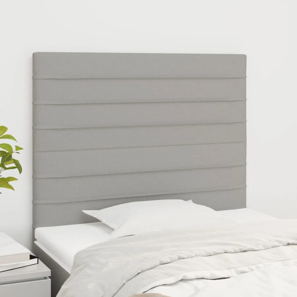 Testiera | Testata Grigio Chiaro 90x5x118/128 cm Tessuto