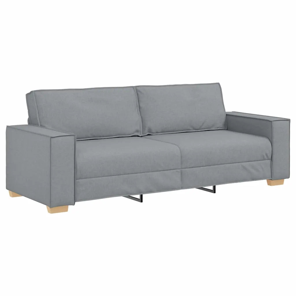 Divano 3 pcs Grigio chiaro 220 x 80 x 84 cm Tessuto misto lino 3324609