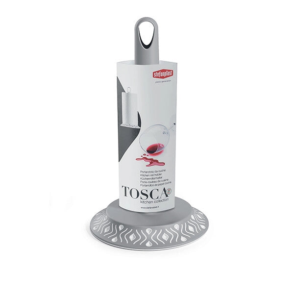 Portarotolo Portascottex da Tavola Bianco e Grigio 30 cm Stefanplast