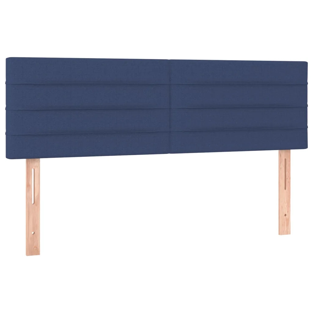 Letto a Molle con Materasso e LED Blu 140x190 cm in Tessuto 3133235
