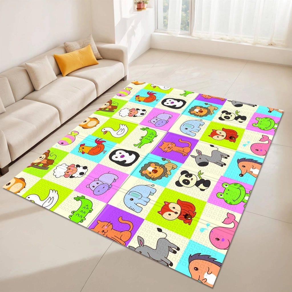 Tappeto Gioco Bambini Neonati - Pieghevole, Reversibile, Impermeabile 180x150x1cm FD029
