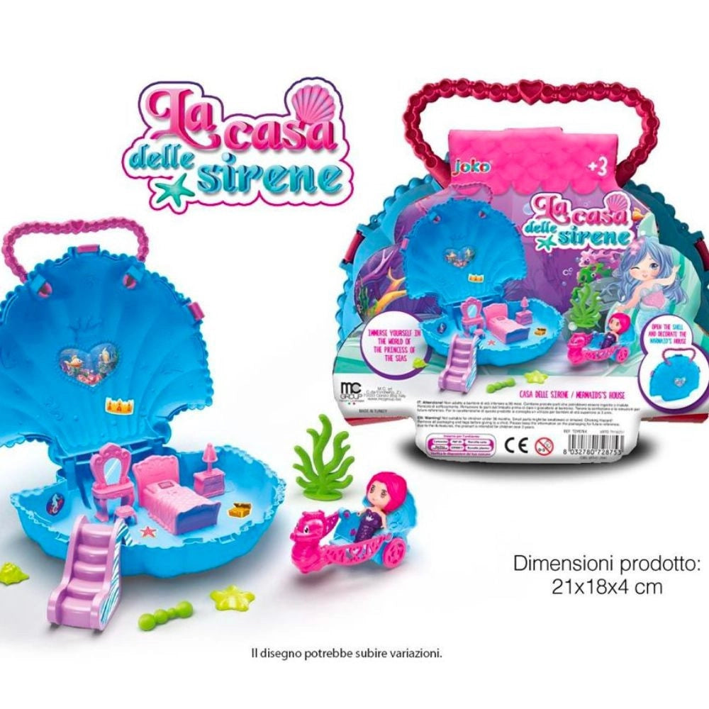 Trade Shop - La Casa Della Sirenetta Principessa Del Mare Gioco Per Bambina 3+ 21x14x8 Cm -