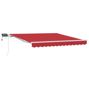 Tenda da Sole | Tenda Retrattile Rosso 300 x 250 cm Tessuto e acciaio