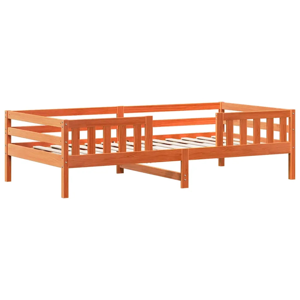 Letto singolo | Letto per adulti | Letto senza Materasso Marrone Cera 100x200 cm in Legno di Pino