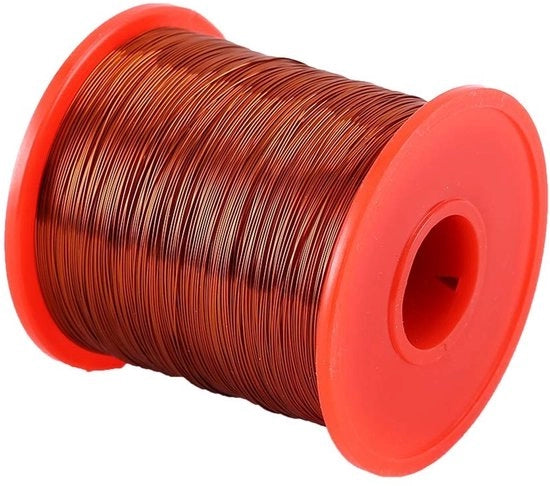 Filamento di rame elettromagnetico di alta qualità, 0,33 mm, emulsionato, 500 g, per trasformatori e motori.