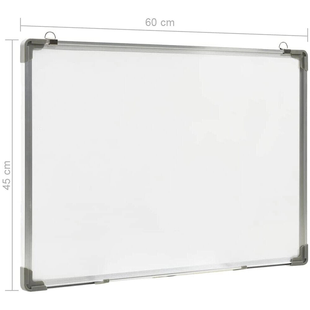 Lavagna Magnetica Bianca 60x45 in Alluminio Pennarelli Cancellabili e Magneti