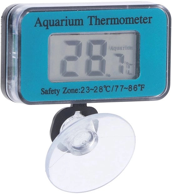 Termometro Acquario - Display LCD - Acqua Resistente - Misuratore della Temperatura dell'Acqua - Monitoraggio in Tempo Reale - Attacco a Goccia - Intervallo di Temperatura 0-50°C