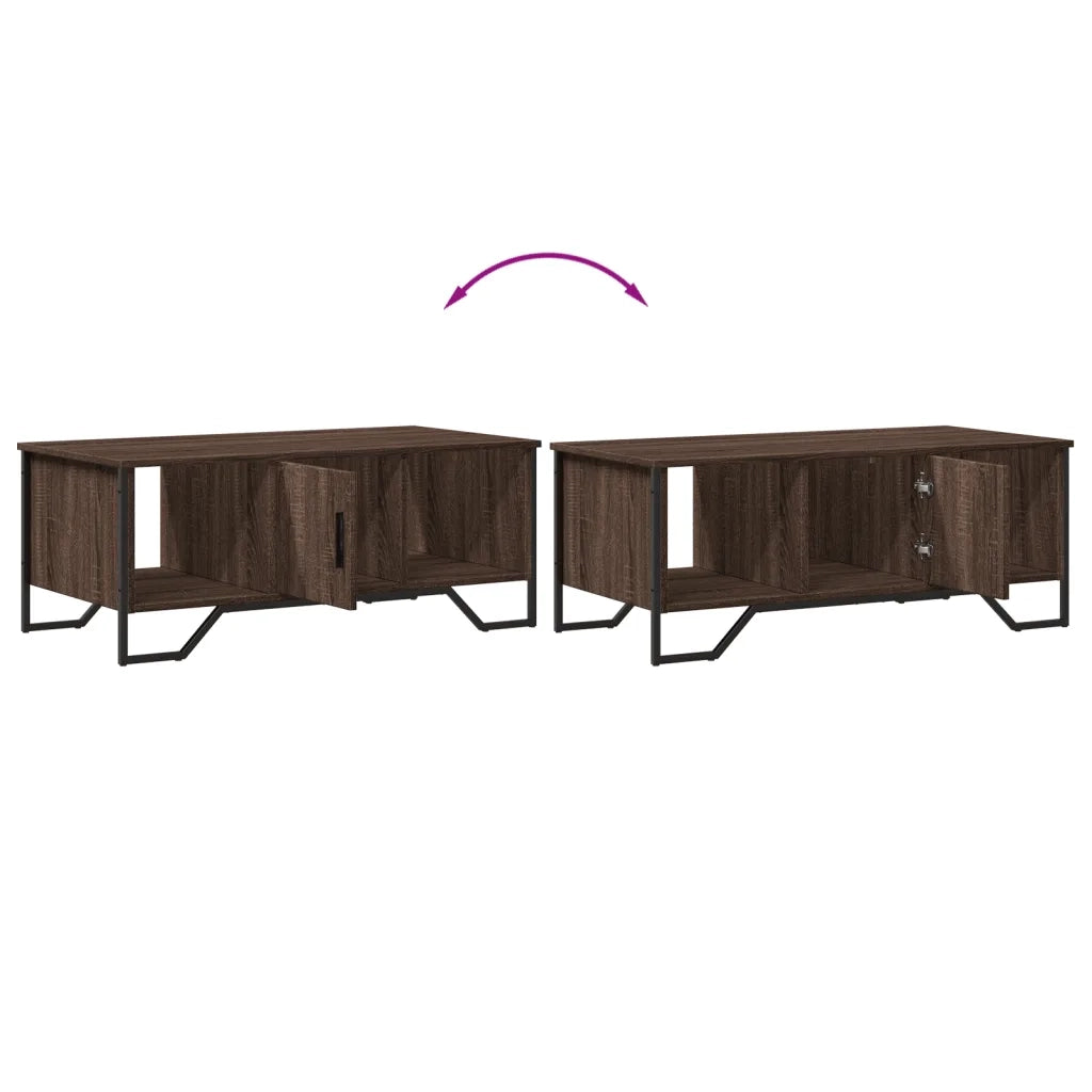 Tavolino salotto | Tavolino da caff¨¨ | Tavolino da Soggiorno Rovere Marrone 100x51x40 cm Legno Multistrato