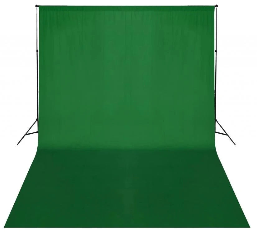 Kit completo per studio fotografico + schermo verde 3x5m senza soluzione di continuità per studio fotografico e video professionale 1802014/2