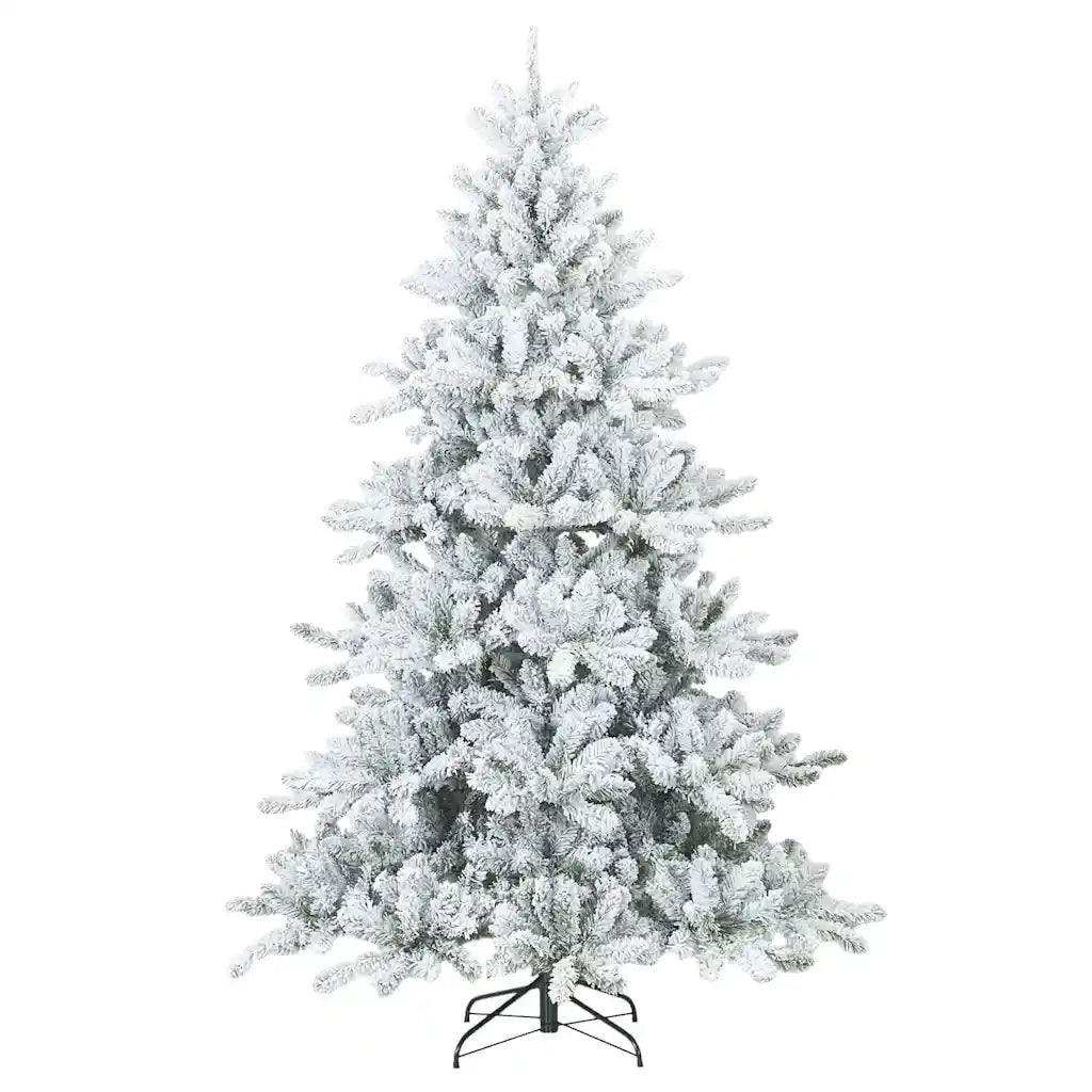 Albero di Natale Artificiale Snodato Foderato di Neve Bianco 42019329
