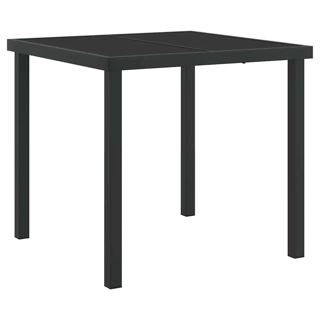 Set da Pranzo per Giardino 3 pcs Nero