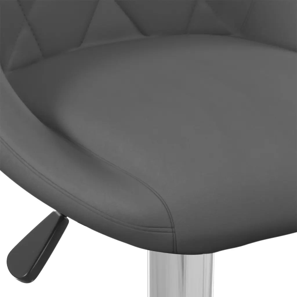 Sgabello da Bar Grigio Scuro in Velluto 335295