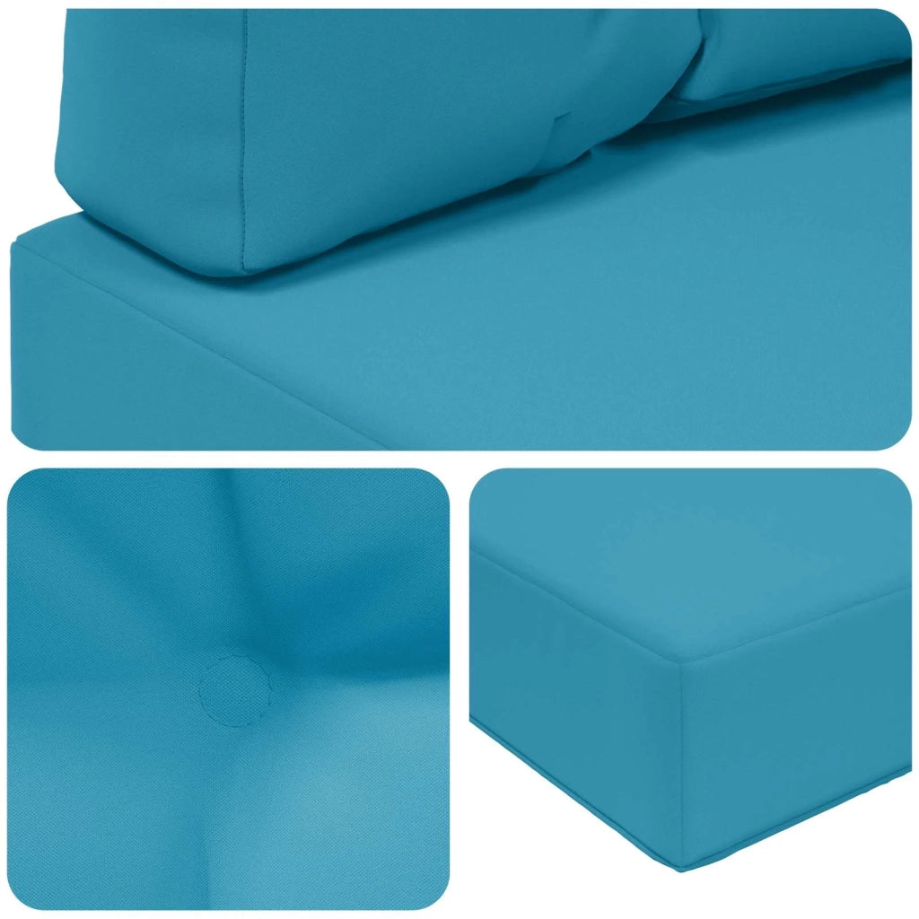 Cuscino per divano da esterno 2 pcs Blu Reale Poliestere 900737