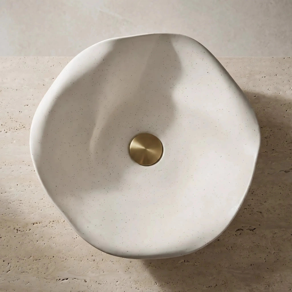 Lavabo Da Appoggio In Ceramica Rea Hm-35b Handmade Art