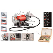 Trade Shop - Smerigliatrice Da Banco Con Mini Trapano E Accessori 75mm  Einhell Th-xg 75 Kit -