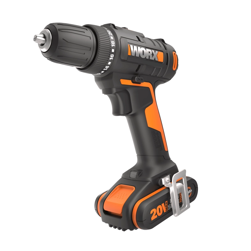 Avvitatore a Batteria 20 Volt WX100 con Coppia 30 Nm e Mandrino 10 mm per Foratura e Avvitatura - Worx