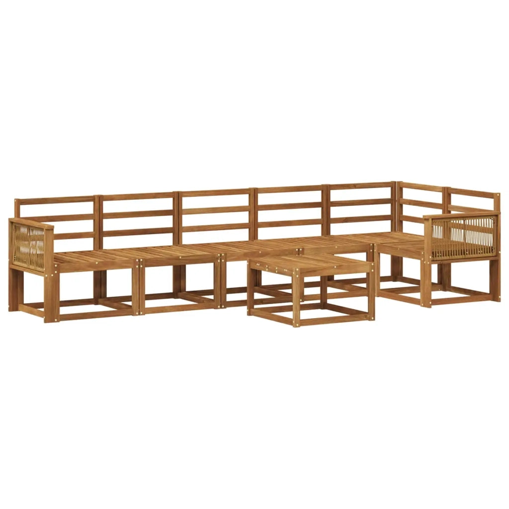 Set di divani da esterno 7 pcs Naturale