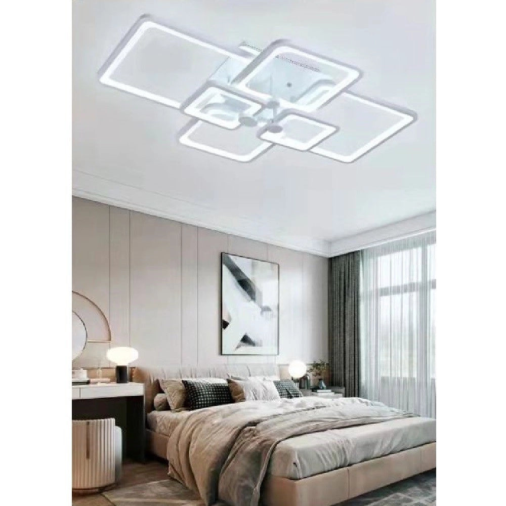 Trade Shop - Lampadario Plafoniera Con Quadrati Lampada Da Soffitto Led Design Moderno C26-b -