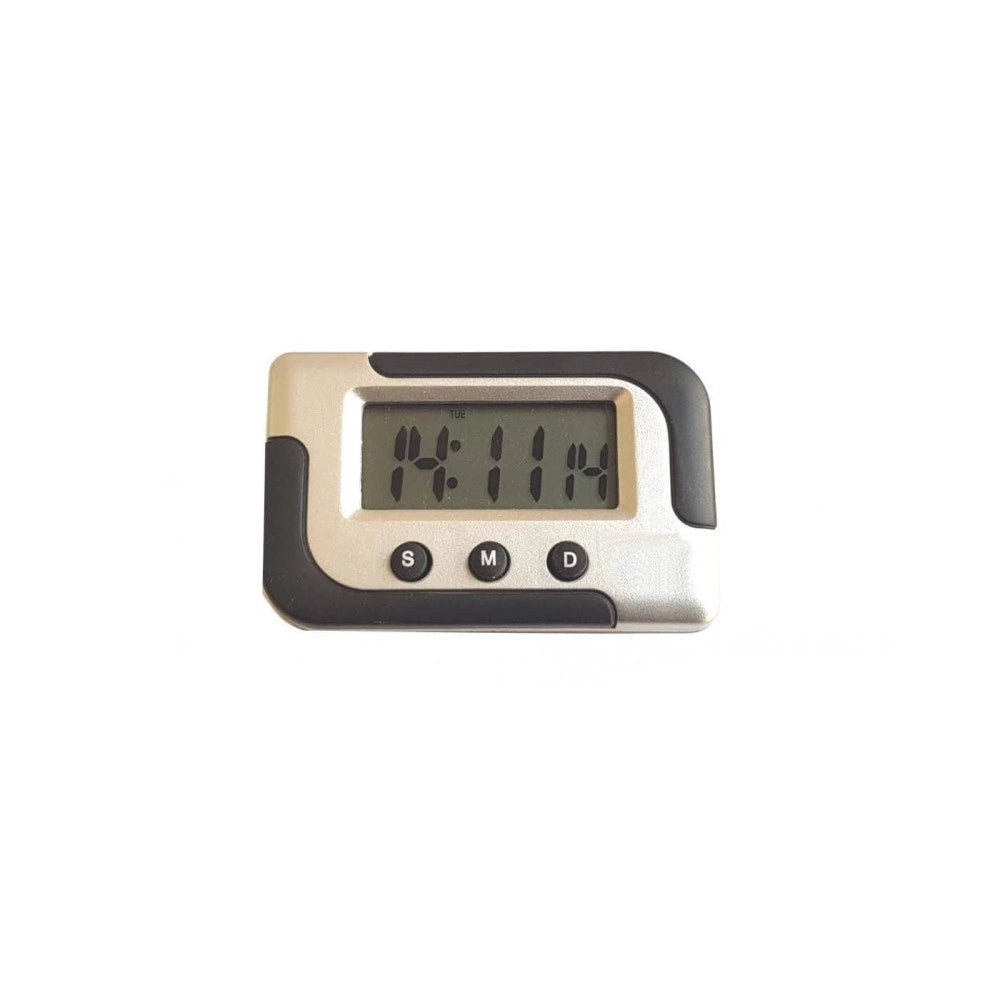 Trade Shop - Mini Sveglia Orologio Digitale Calendario Display Schermo Lcd Con Supporto Auto -