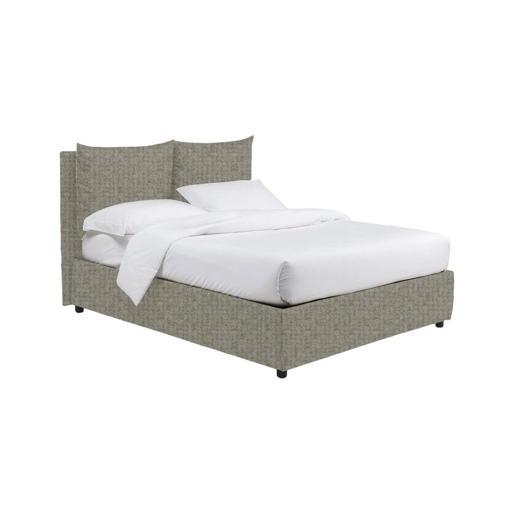 Falmouth, Letto Piazza e Mezza Sfoderabile Made in Italy, Grigio