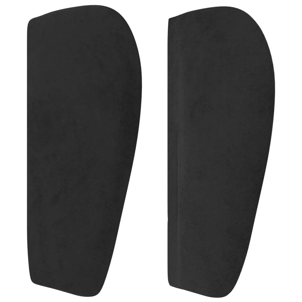 Testiera ad Orecchio Nera 83 x 23 x 78/88 cm in Velluto 3117176
