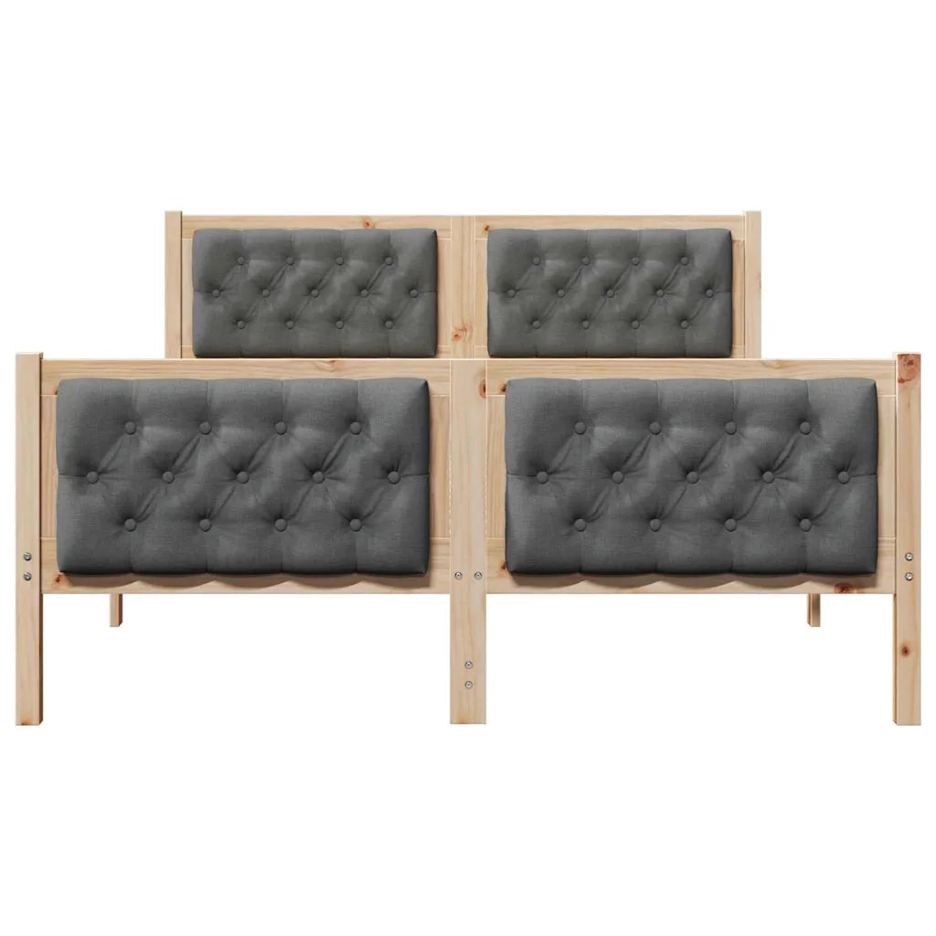 Struttura del letto Grigio scuro 140 x 190 cm Pino massello 3394294