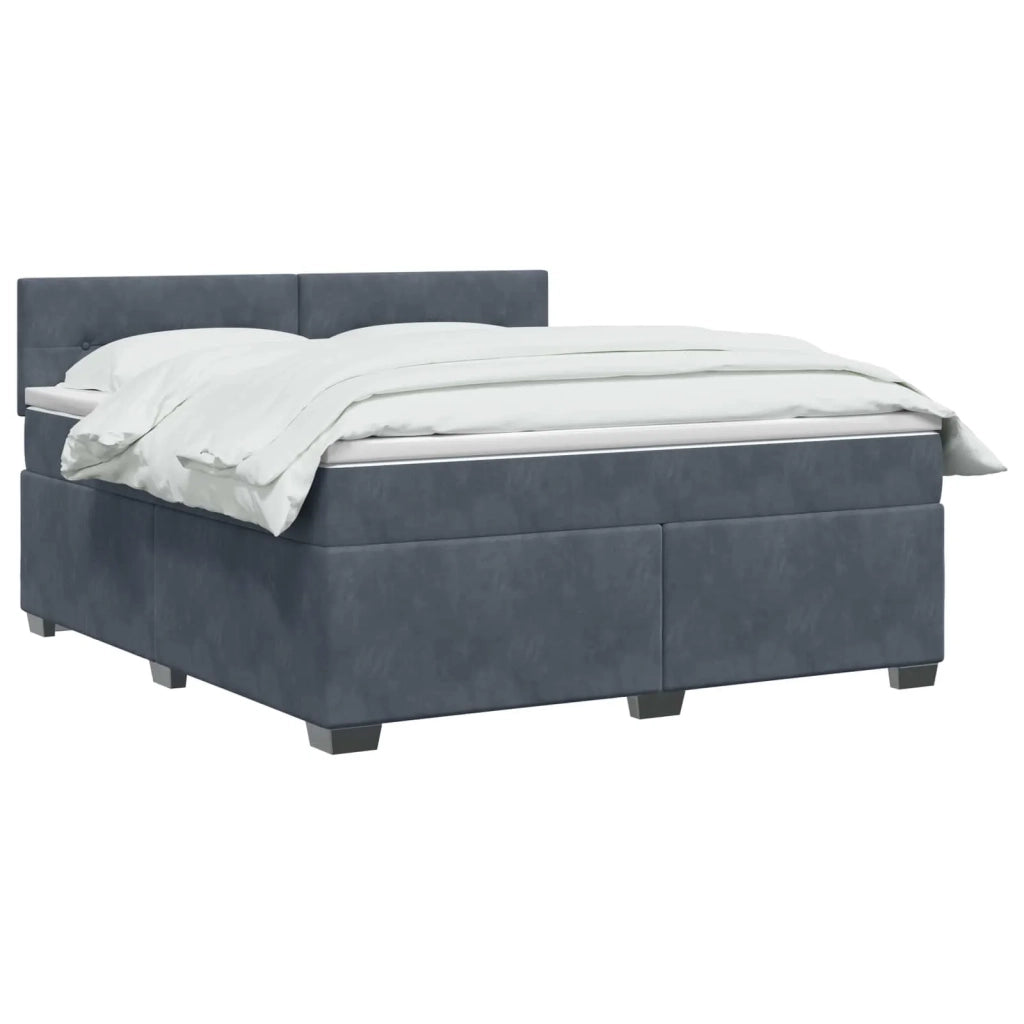 Letto box spring con materasso Grigio Scuro 140 x 200 cm 3450729