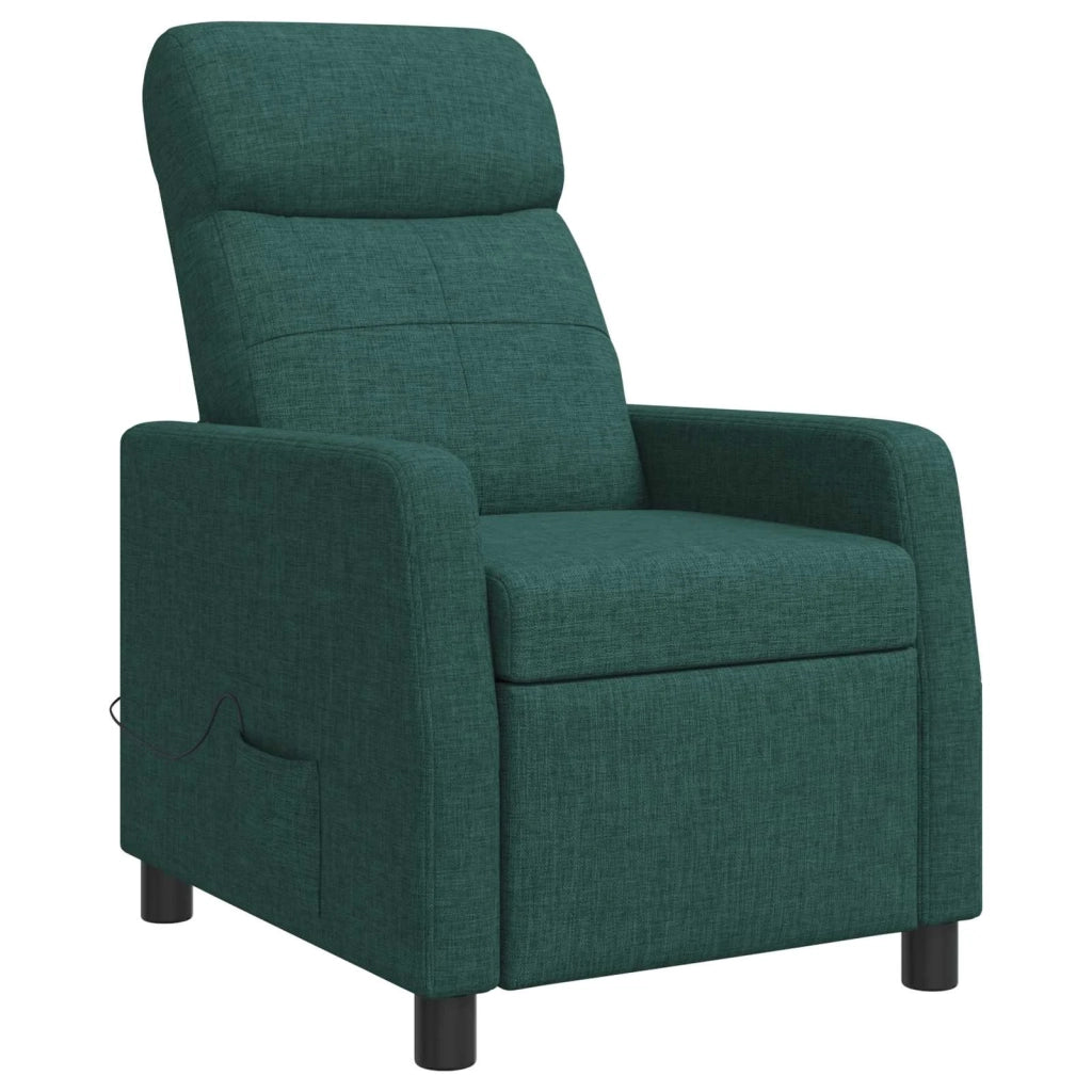 Poltrona Massaggiante Verde Scuro Tessuto 42035062