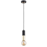 Lampada a sospensione moderna BOLID nero oro E27 15W Alfa