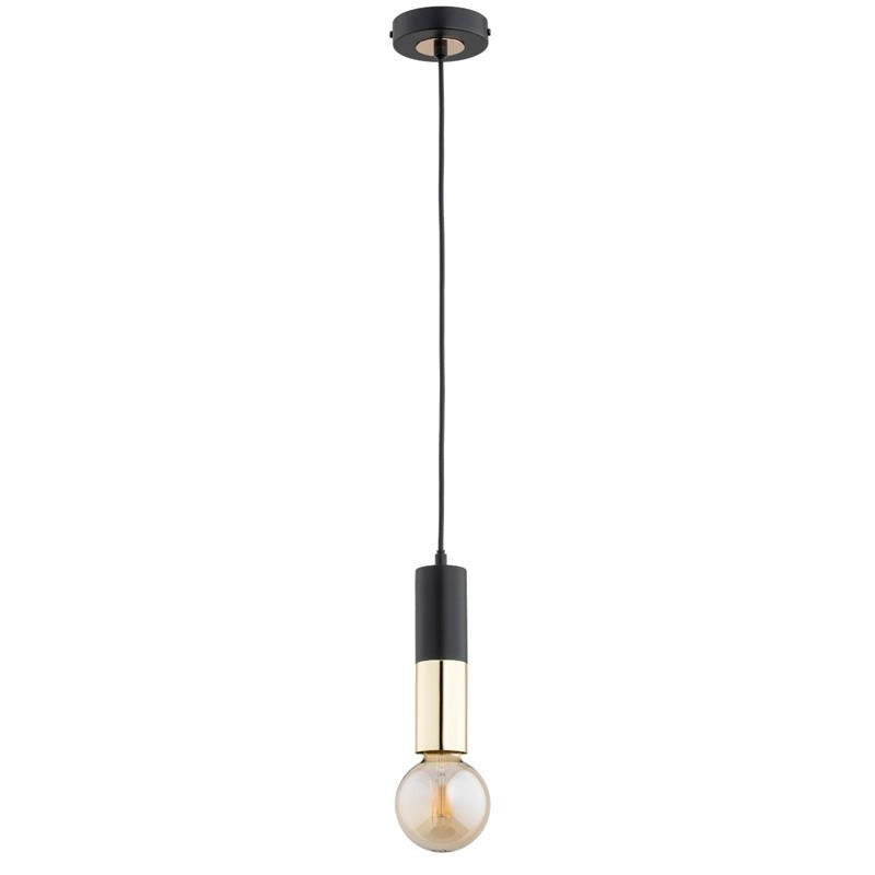 Lampada a sospensione moderna BOLID nero oro E27 15W Alfa