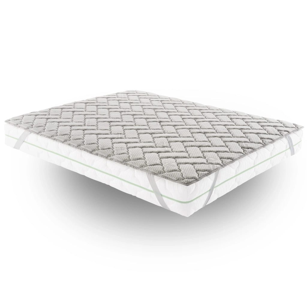 Topper Singolo 90x200 in memory foam 3 cm con rivestimento Trapuntato con Elastico