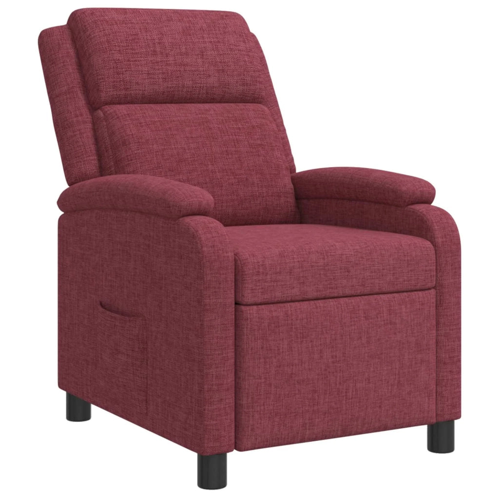 Poltrona reclinabile Rosso Vino Tessuto 42034852