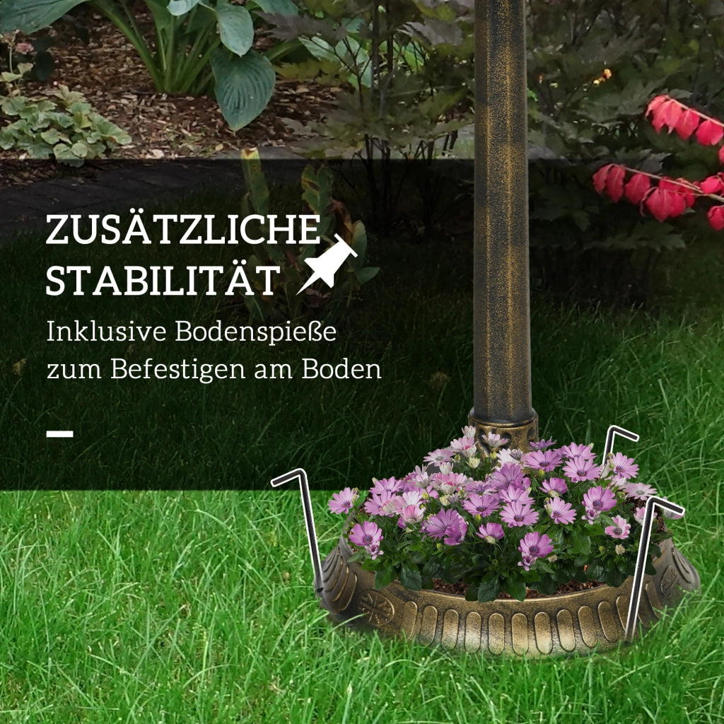 Vasca per uccelli con statue, 2 vaschette ¨C Minimal ¨C Bronzo, plastica, 49.5x38x81 cm