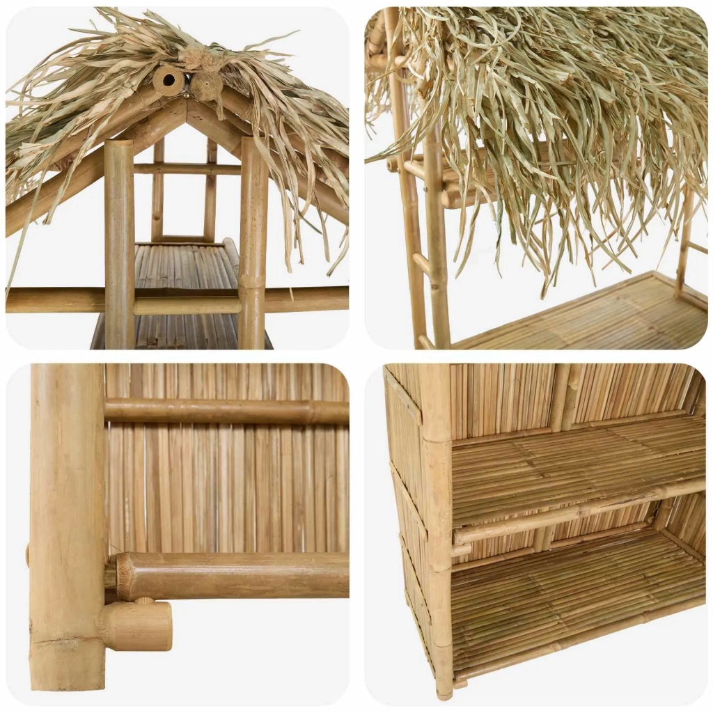 Tavolo da bar da esterno Naturale 115 x 95 x 215 cm Bambù 42028065