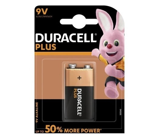 SET 2 CONFEZIONI DURACELL SIMPLY BATTERIA PLUS DA 9 VOLT 1 PEZZO