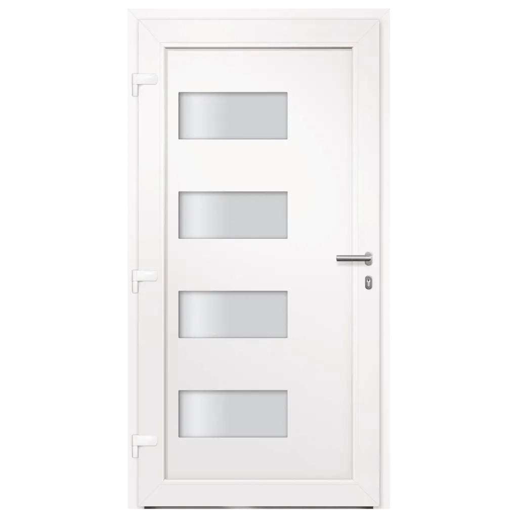 Porta d'Ingresso in Alluminio e PVC Antracite 110x210 cm