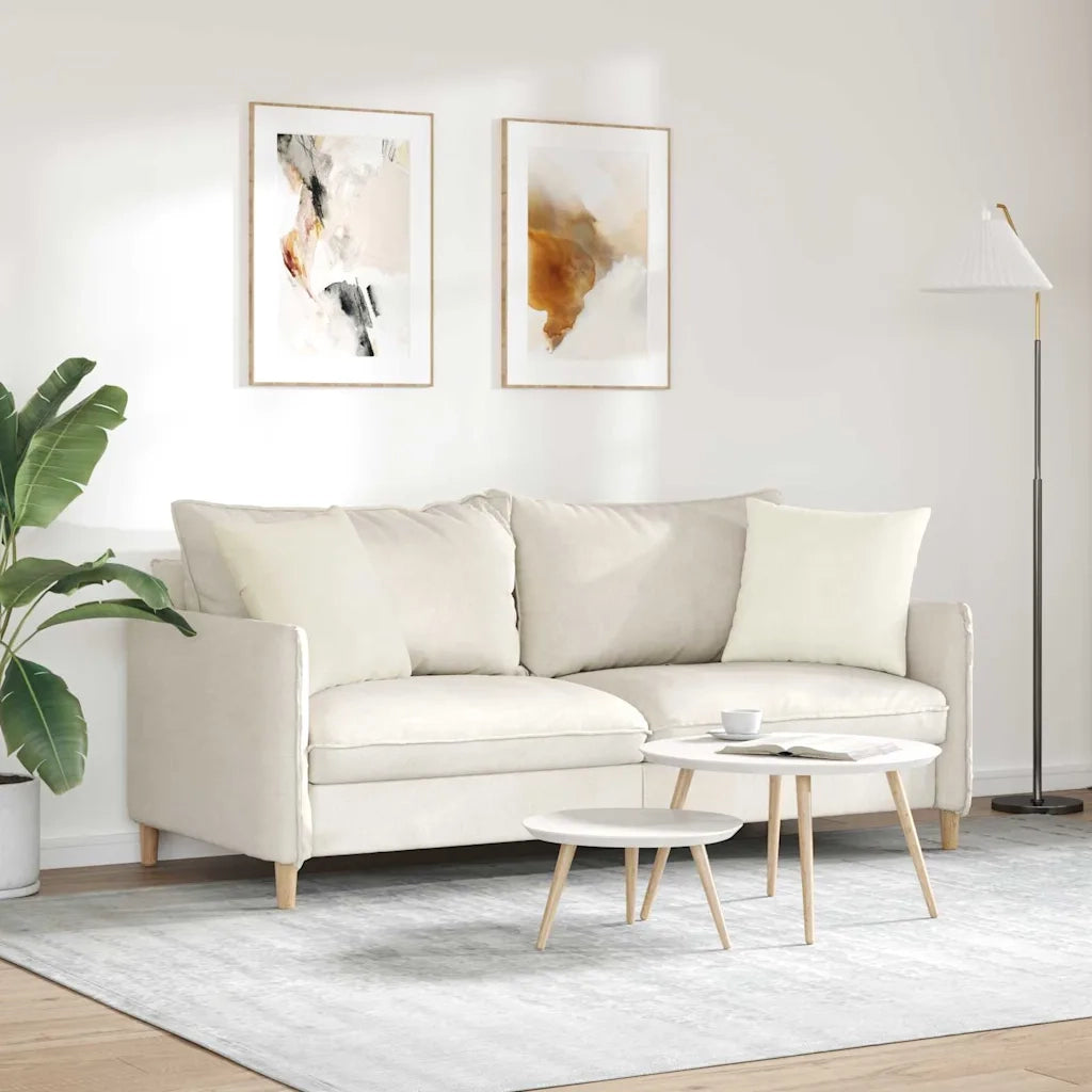 Cuscini da Divano 2 pcs Crema 45 x 45 cm Tessuto in Cords 42013937