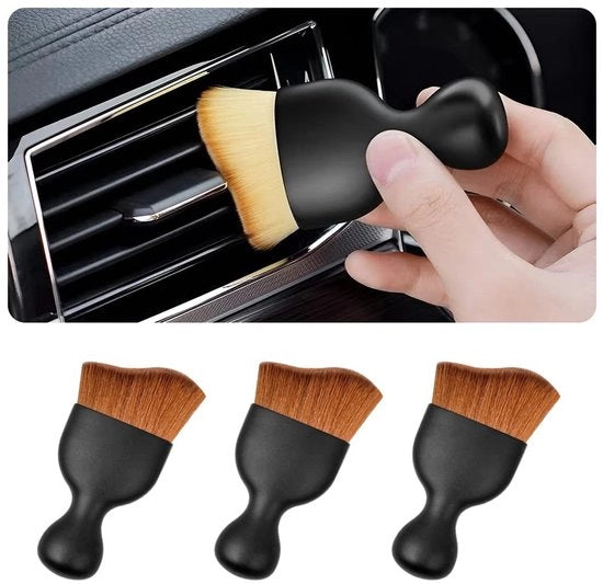 Set di pennelli auto-risciacquanti - 3 pezzi - Setole morbide - Per uso interno/esterno - Nylon/ABS - Dimensioni 9,8 x 4,5 x 1,8 cm - Pennello per dettagli