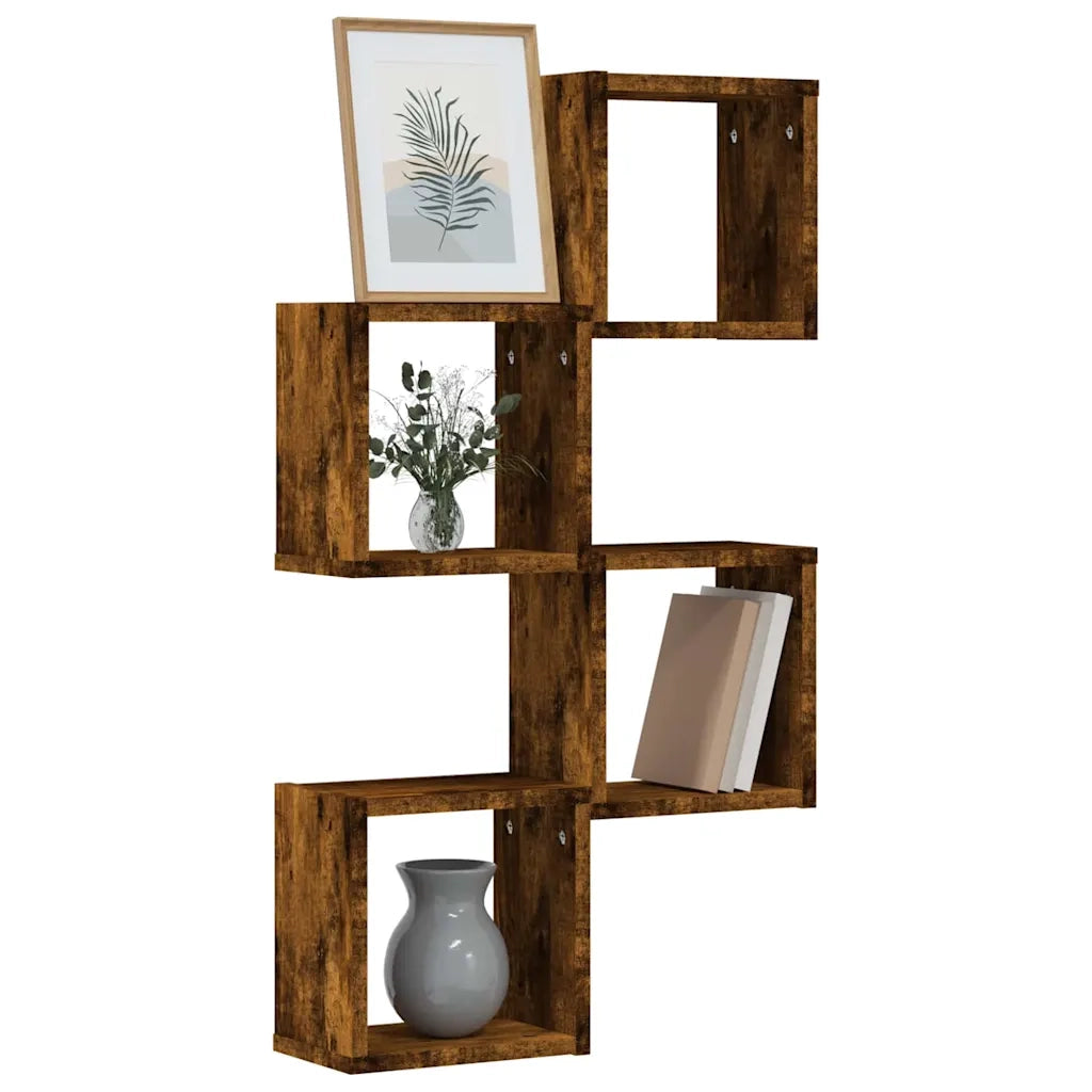 Scaffali da parete A parete 4 pz Rovere fumé 26 x 15 x 26 cm 815889