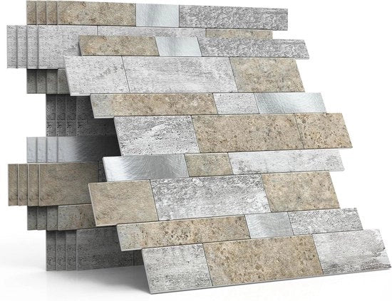 Tegole in pannelli 3D - Impermeabili - 5 fogli - Grigio cemento - Resistente al calore