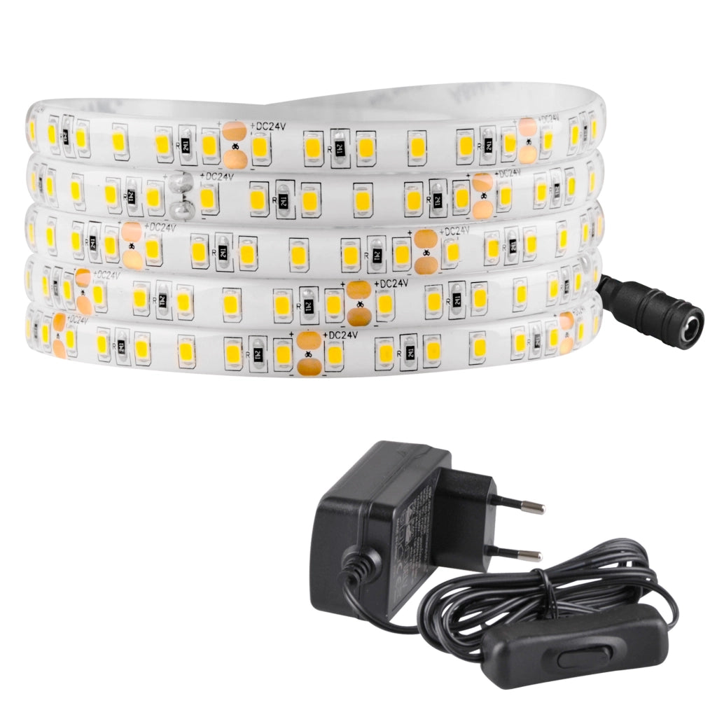 Kit striscia LED 3m 24V IP65 4000K con switch Polux