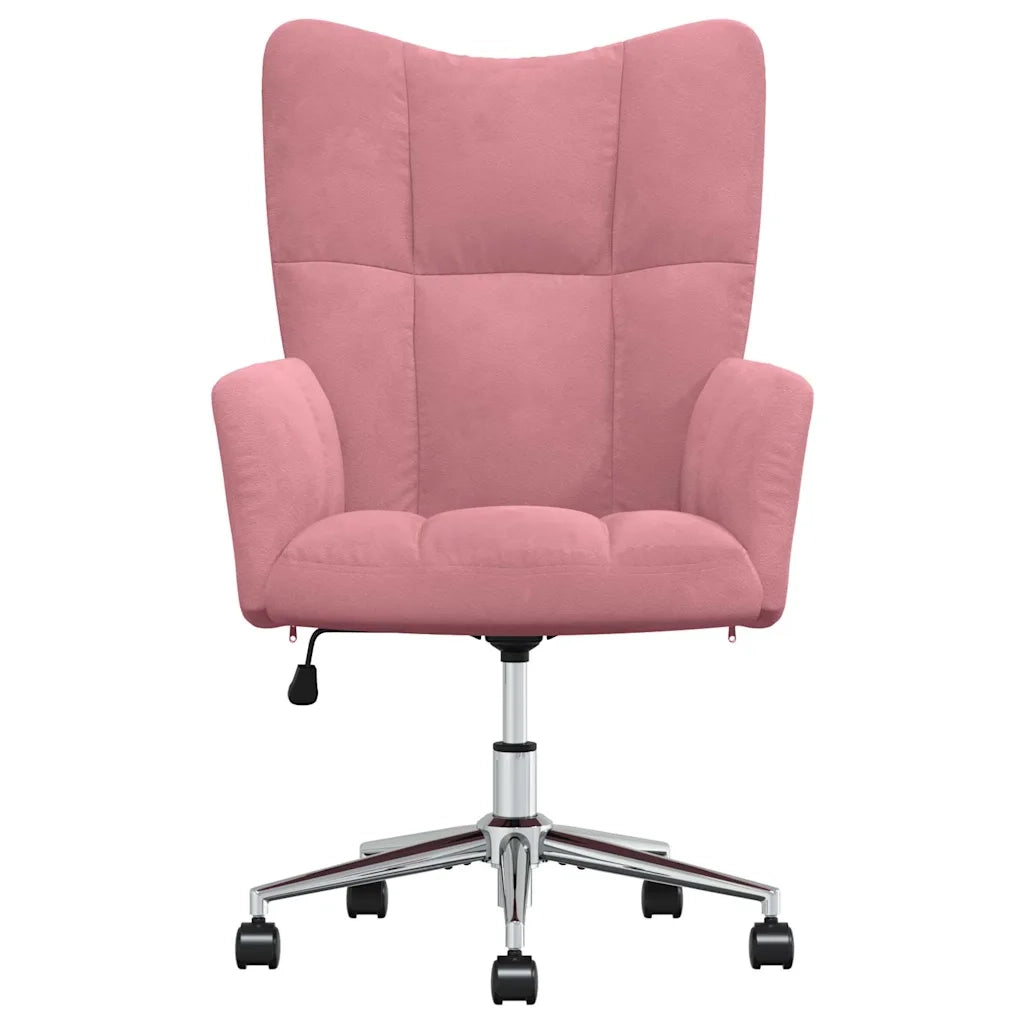 Sedia Relax Rosa in Velluto