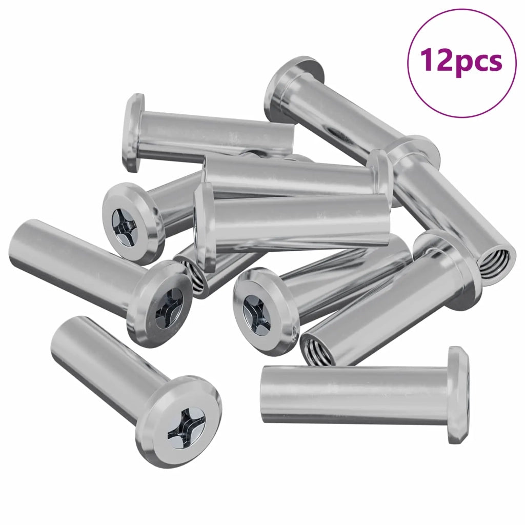 Dado a bloccaggio 12 pz Argento M6 x 25 mm Acciaio CFW2362596