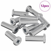 Dado a bloccaggio 12 pz Argento M6 x 25 mm Acciaio CFW2362596