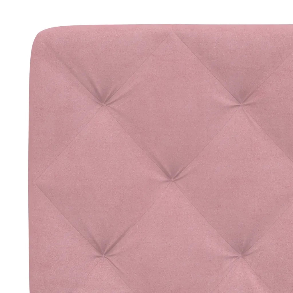 Letto con Materasso Rosa 90x200 cm in Velluto 3208639