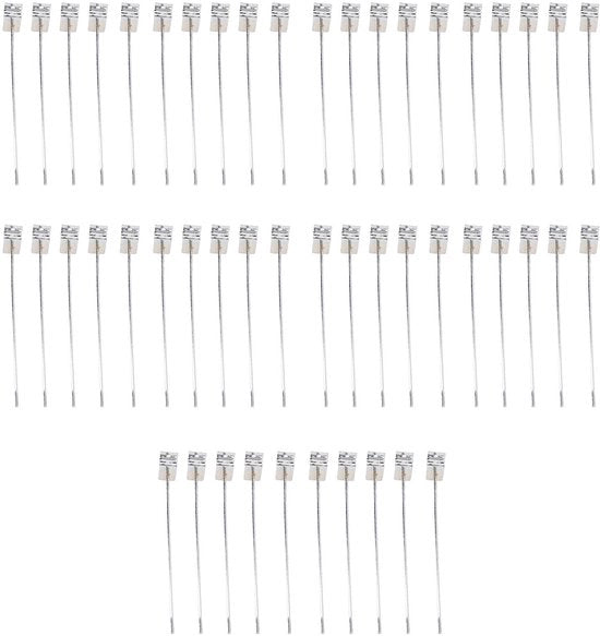 Sostegno a Slatwall con Gancio 20cm - 50 Pezzi - Aliante in Alluminio Leggero - Solido - Adatto per Casa e Negozio - Ideale per l'Organizzazione