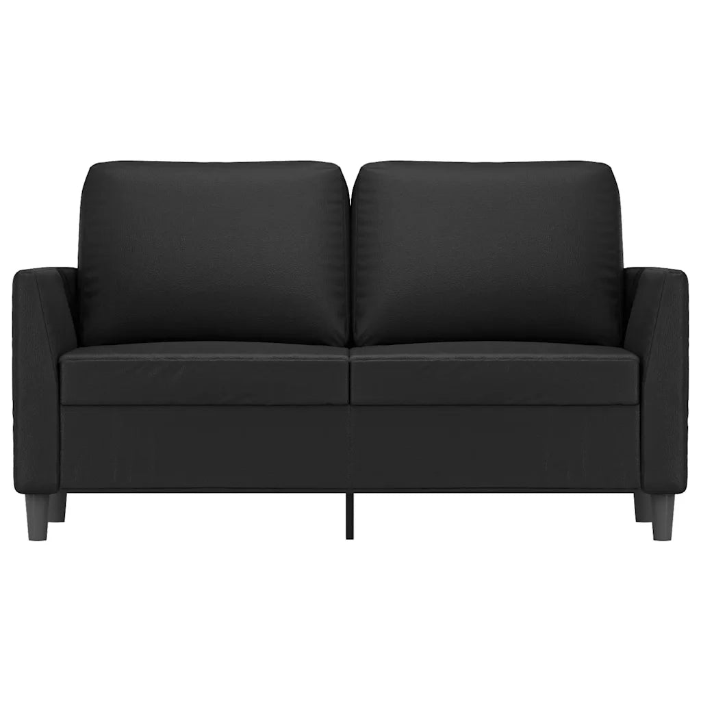 Divano a 2 Posti Nero 120 cm in Similpelle 359328