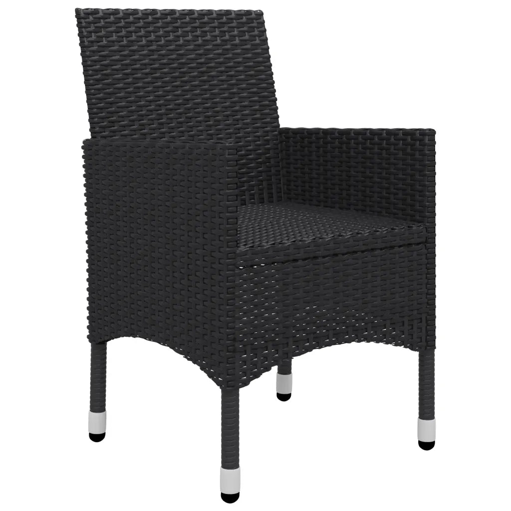Set Mobili da Pranzo per Giardino 5 pz Nero 3067683