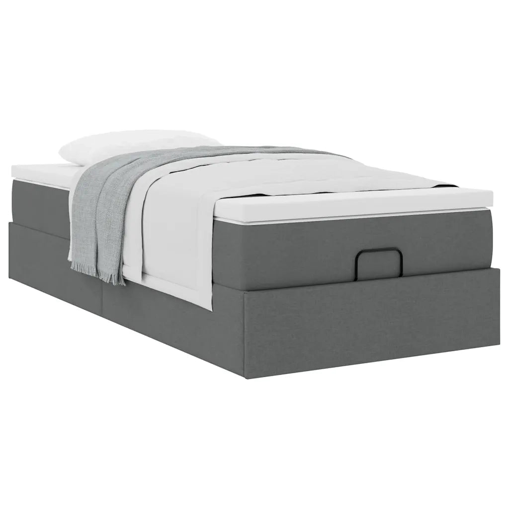 Struttura Letto Pouf con Materasso 180x200 cm in Tessuto 3311065