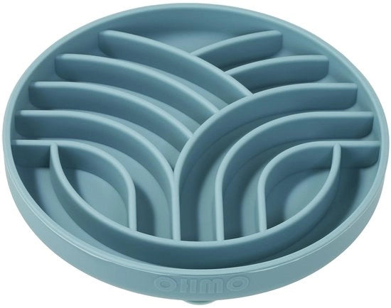 Bowl anti-gulping per cani, gatti e cuccioli, anti-gulping in silicone, alimentazione salutare, prevenzione gonfiore, antiscivolo (S-Tree di vita, azzurro chiaro)